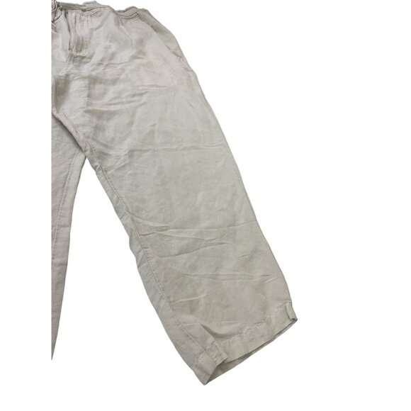 Cubavera womans beige Drawstring Linen blend wide leg pants size 2XB SKU 8437 - Picture 4 of 13
